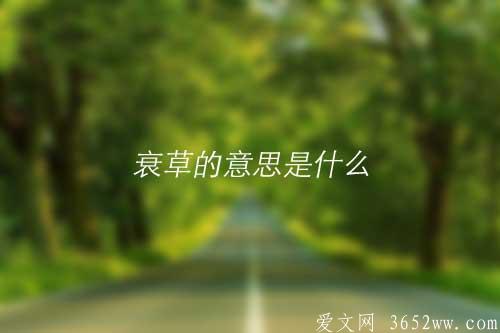 衰草的意思是什么|衰草的拼音怎么读