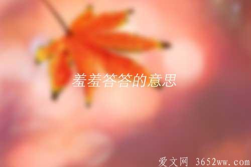 羞羞答答的意思是什么|羞羞答答拼音怎么读