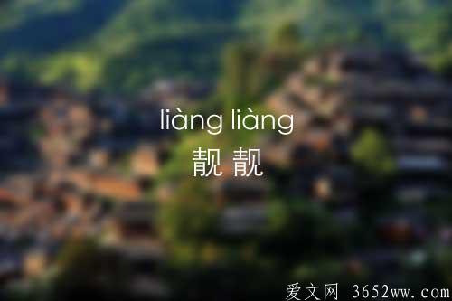 靓怎么读|靓靓的意思|靓字正确拼音怎么读