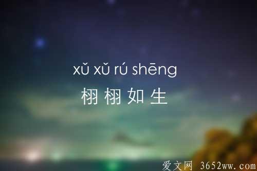 栩栩如生的意思是什么|栩栩如生的拼音怎么读