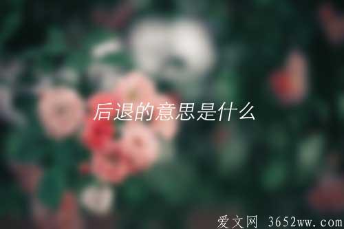 后退的意思是什么|后退的拼音怎么读