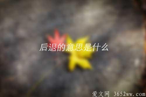 后退的意思是什么|后退的拼音怎么读