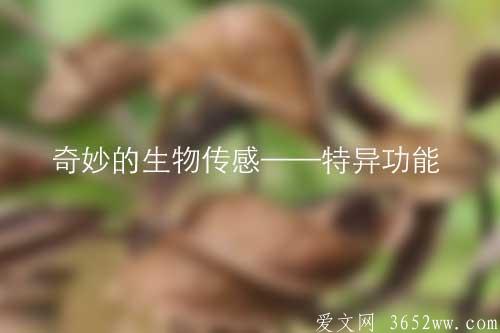 奇妙的生物传感——特异功能