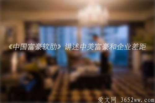 《中国富豪软肋》讲述中美富豪和企业差距