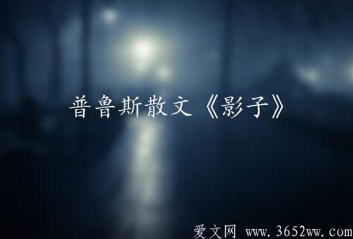 波兰作家博列斯瓦夫·普鲁斯散文《影子》3652ww.com