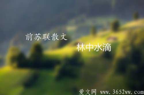 前苏联散文《林中水滴》（节选）3652ww.com