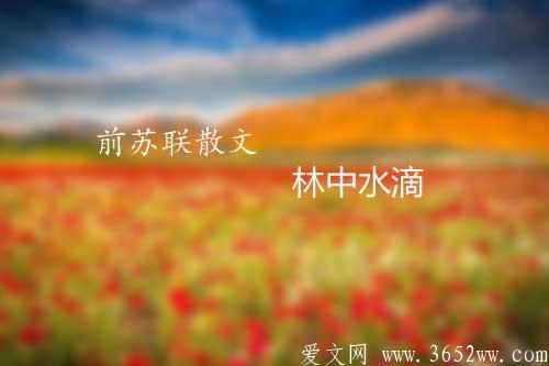 前苏联散文《林中水滴》（节选）3652ww.com